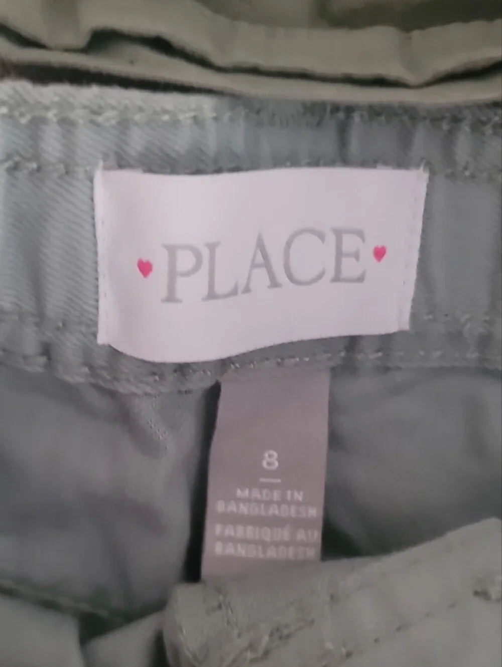 Children's Place Girls' Shorts Trio - Light Blue, Olive, Mint, Size 8